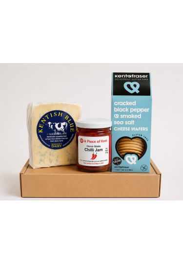 Kentish Blue Cheese, Crackers and Chilli Jam Set Kentish Blue Cheese, Crackers and Chilli Jam Set
