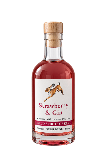 Wild Spirits of Kent Strawberry Infused Gin 200ml Bottle 