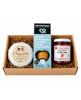 Kent Chaucer Camembert Cheese, Crackers and Chilli Jam Set Kent Chaucer Camembert Cheese, Crackers and Chilli Jam Set